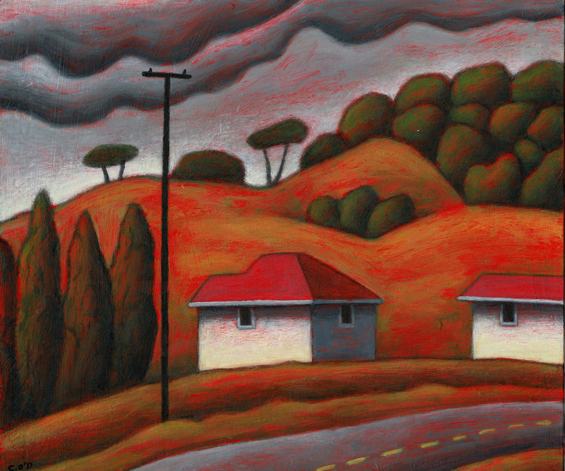 house, road and pole limited edition fine art print Reg Mombassa Store 