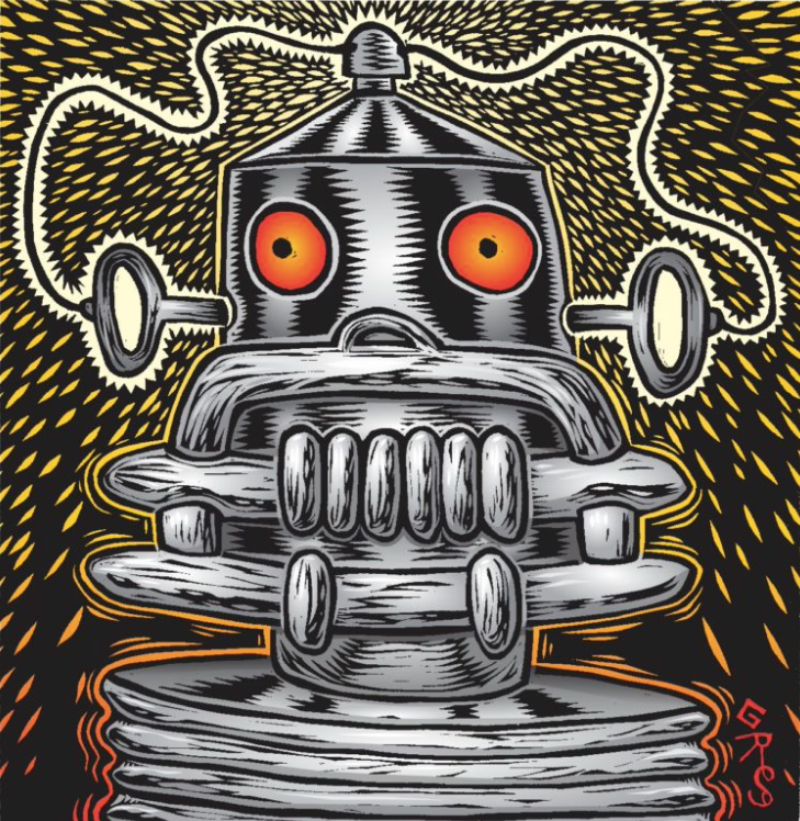 Electric Robot original giclee print